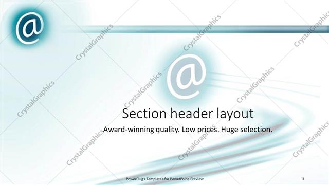 Section Header presentation slide layout