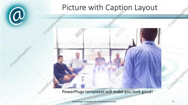 Picture with Caption presentation slide layout