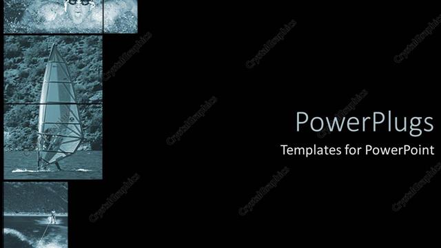  Presentation with black abstract - Abstract depiction of three tiles with a black background