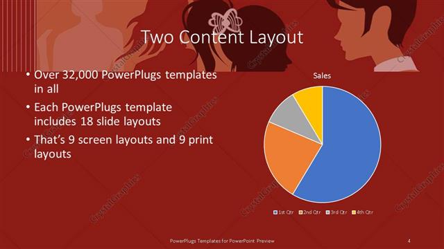 Two Content presentation slide layout