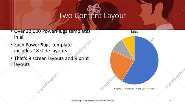 Two Content presentation slide layout