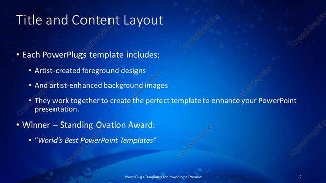 Title and Content presentation slide layout