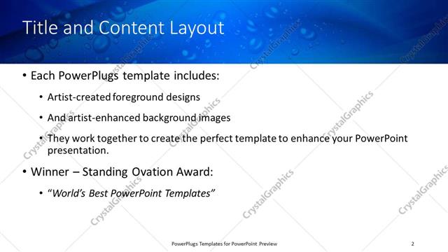 Title and Content presentation slide layout