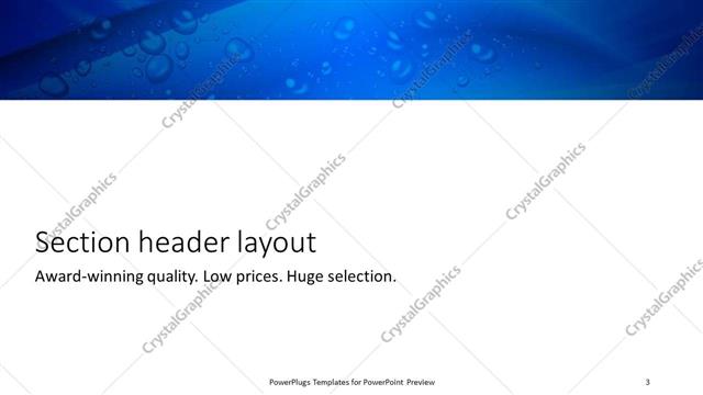 Section Header presentation slide layout