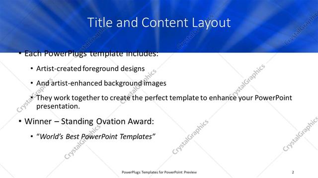 Title and Content presentation slide layout