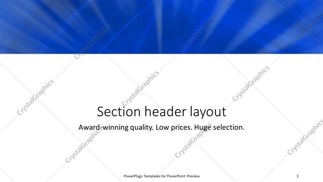 Section Header presentation slide layout