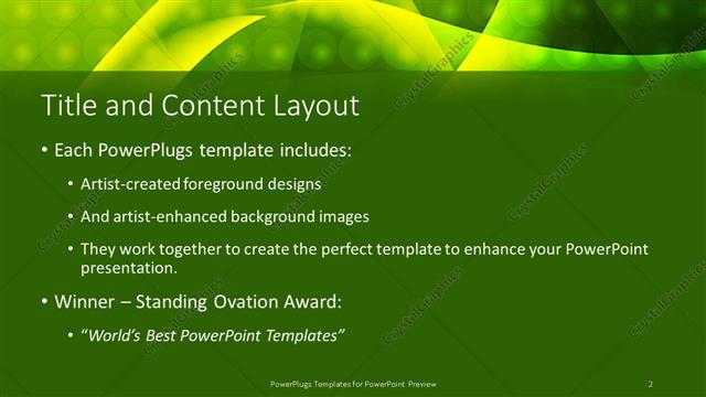 Title and Content presentation slide layout