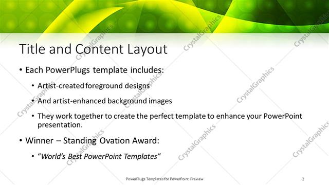 Title and Content presentation slide layout