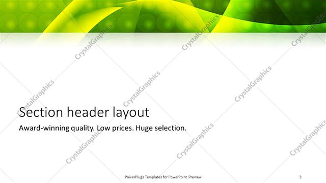 Section Header presentation slide layout