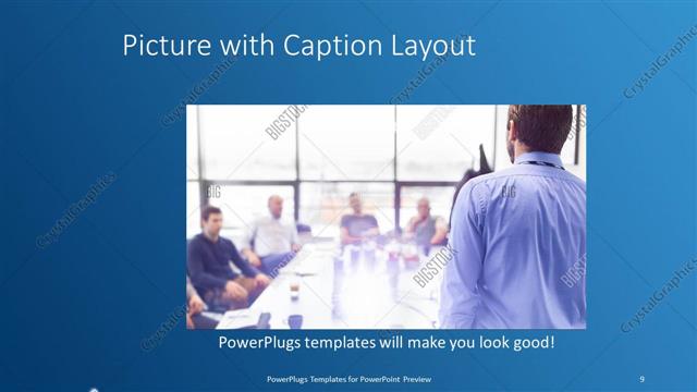 Picture with Caption presentation slide layout