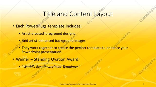 Title and Content presentation slide layout
