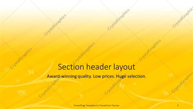 Section Header presentation slide layout