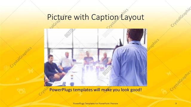 Picture with Caption presentation slide layout