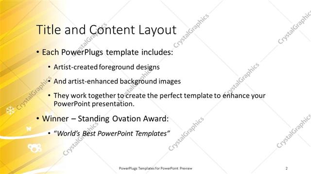 Title and Content presentation slide layout