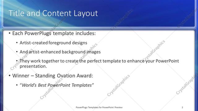 Title and Content presentation slide layout