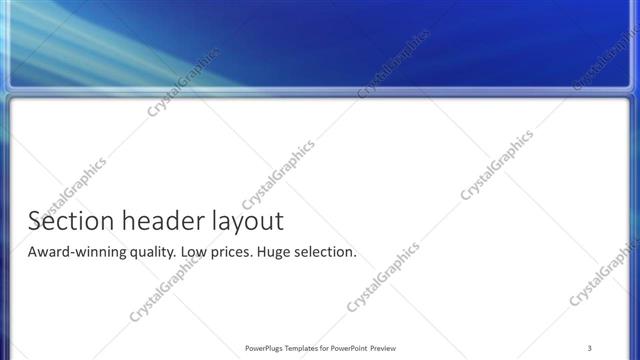 Section Header presentation slide layout