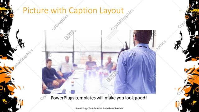 Picture with Caption presentation slide layout