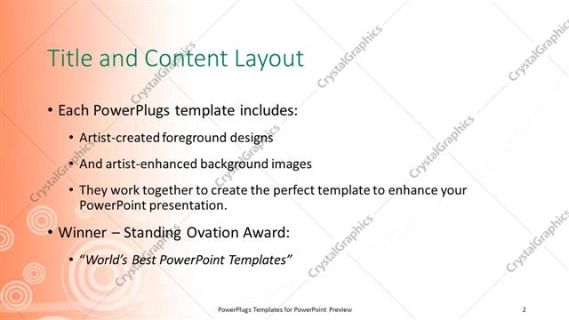 Title and Content presentation slide layout
