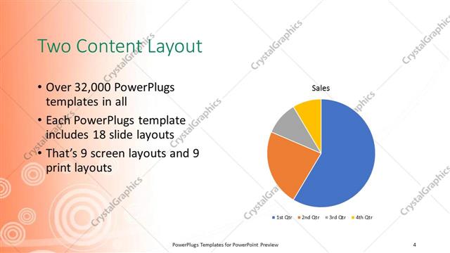 Two Content presentation slide layout