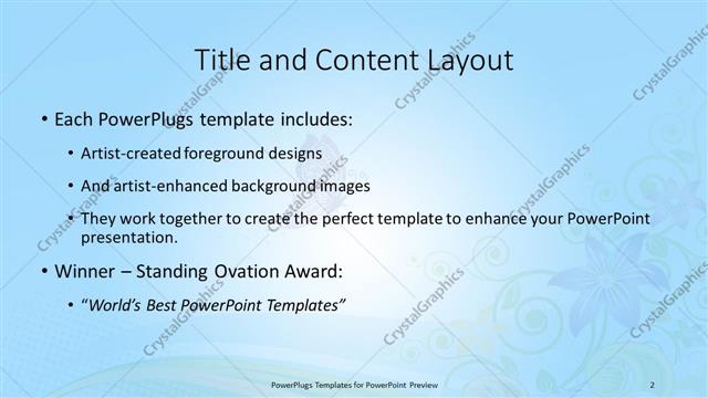 Title and Content presentation slide layout