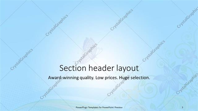 Section Header presentation slide layout