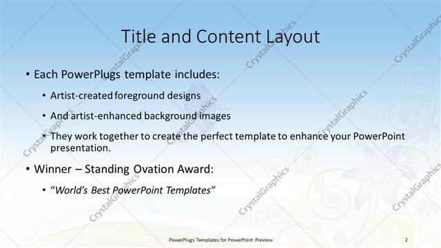 Title and Content presentation slide layout