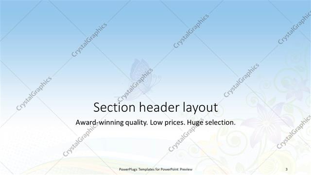 Section Header presentation slide layout
