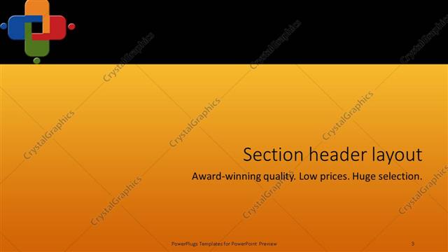 Section Header presentation slide layout