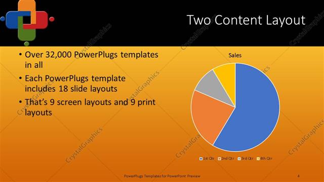 Two Content presentation slide layout
