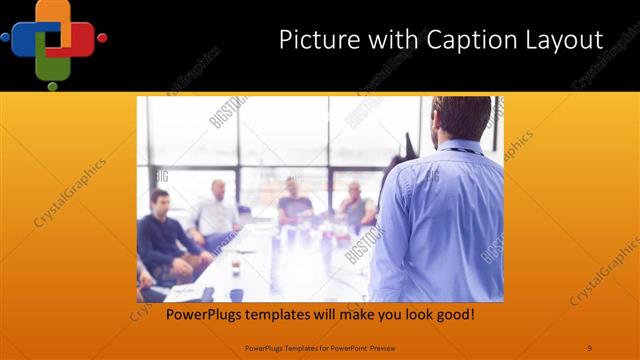 Picture with Caption presentation slide layout