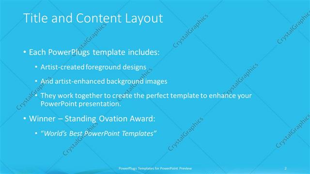 Title and Content presentation slide layout
