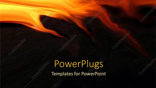  Presentation with fire red - Abstract design depicting fire flames at the top of the background with yellow, orange and red flames getting into the black background