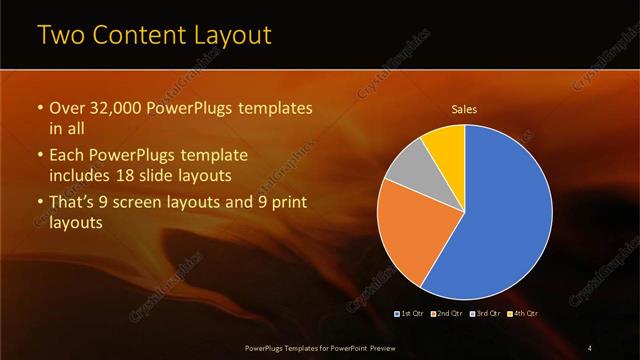 Two Content presentation slide layout