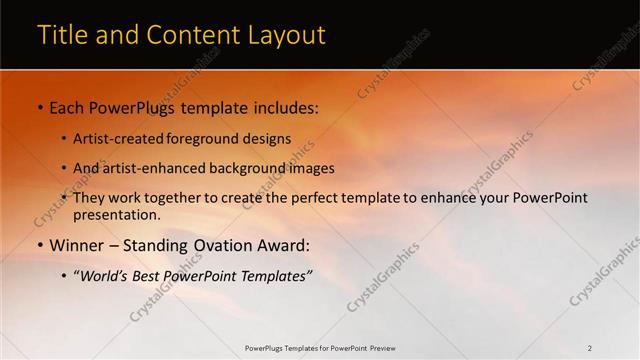 Title and Content presentation slide layout