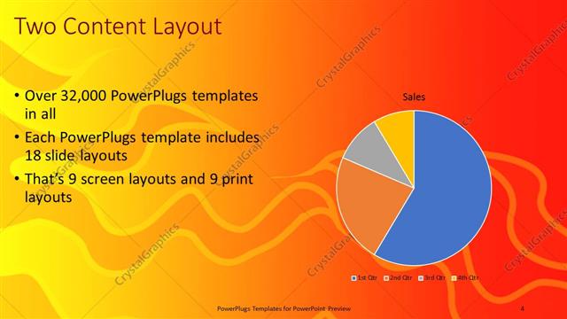 Two Content presentation slide layout