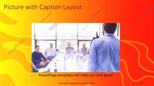 Picture with Caption presentation slide layout