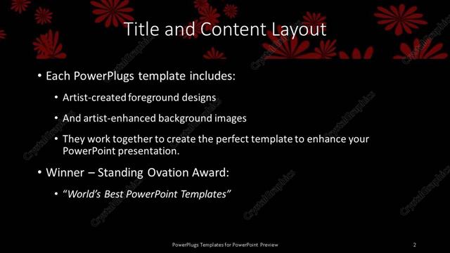 Title and Content presentation slide layout