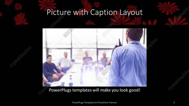 Picture with Caption presentation slide layout