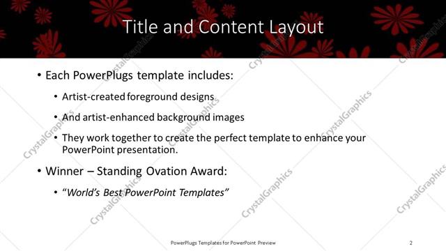 Title and Content presentation slide layout