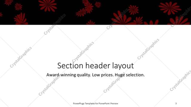 Section Header presentation slide layout