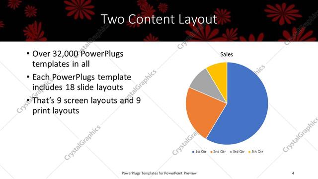 Two Content presentation slide layout