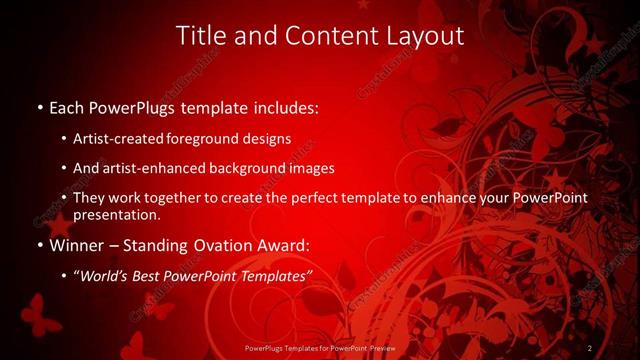 Title and Content presentation slide layout