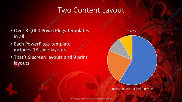 Two Content presentation slide layout