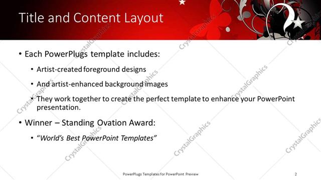Title and Content presentation slide layout