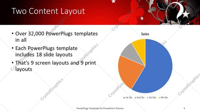 Two Content presentation slide layout