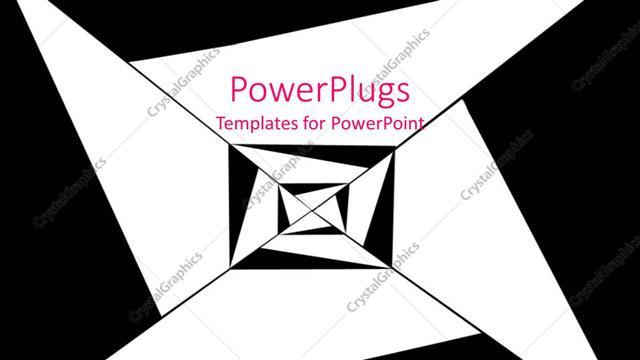  Presentation with star - Abstract design of a four sided star on a black background