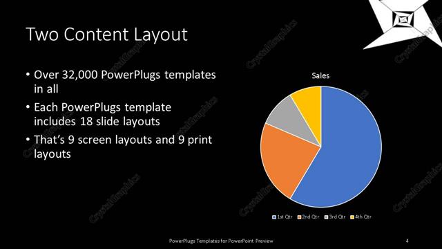 Two Content presentation slide layout