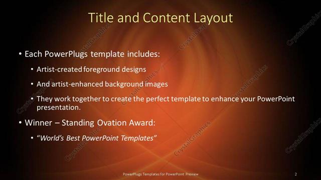 Title and Content presentation slide layout