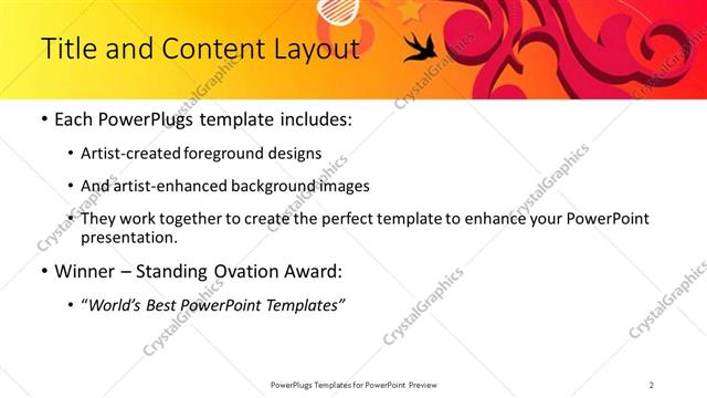 Title and Content presentation slide layout