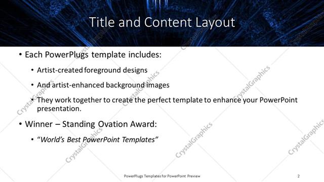 Title and Content presentation slide layout